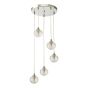 Federico 5 Light Cluster Pendant Polished Chrome With Ribbed Glass