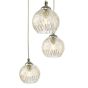 Federico 5 Light Cluster Pendant Polished Chrome With Clear/Wire Glass