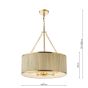 Fenella 5 Light Pendant Gold Leaf