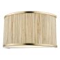 Fenella 2 Light Wall Light Gold Leaf and Seagrass