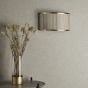 Fenella 2 Light Wall Light Gold Leaf and Seagrass
