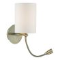 Feta Wall Light Antique Brass With Shade LED