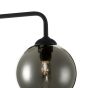 Feya 3 Light Semi Flush Matt Black With Smoked Glass