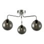 Feya 3 Light Semi Flush Polished Chrome With Smoked Glass