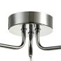 Feya 3 Light Semi Flush Polished Chrome With Smoked Glass
