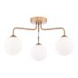 Feya 3 Light Semi-Flush Antique Bronze With Opal Glass