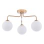 Feya 3 Light Semi-Flush Antique Bronze With Opal Glass