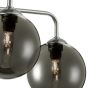 Feya 5 Light Semi Flush Polished Chrome With Smoked Glass