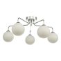 Feya 5 Light Semi Flush Polished Chrome With Opal Glass