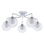Feya 5 Light Semi Flush Polished Chrome With Clear/Opal Glass