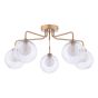 Feya 5 Light Semi-Flush Antique Bronze With Clear/Opal Glass