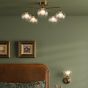 Feya 5 Light Semi-Flush Antique Bronze With Clear/Opal Glass