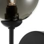 Feya Wall Light Matt Black With Smoked Glass