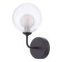 Feya Wall Light Matt Black With Clear/Opal Glass