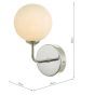 Feya Wall Light Polished Chrome and Opal Glass