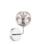 Feya Wall Light Polished Chrome With Closed Organic Smoked Glass