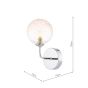 Feya Wall Light Polished Chrome With Amber Hammered Glass