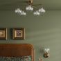 Feya Wall Light Antique Bronze With Clear/Opal Glass