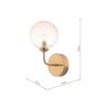 Feya Wall Light Antique Bronze With Amber Hammered Glass