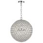 Fiesta 5 Light Pendant Crystal and Polished Chrome