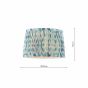 Joules Folly Blue Cotton Tapered Drum Shade 25cm