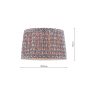 Joules Folly Multi Coloured Cotton Tapered Drum Shade 25cm