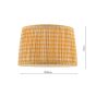 Joules Folly Yellow Cotton Tapered Drum Shade 30cm
