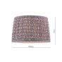 Joules Folly Multi Coloured Cotton Tapered Drum Shade 30cm