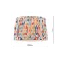 Joules Folly Multi Coloured Cotton Tapered Drum Shade 30cm