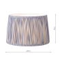 Joules Folly Blue Ticking Stripe Shade 30cm