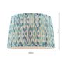 Joules Folly Blue Cotton Tapered Drum Shade 40cm