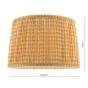 Joules Folly Yellow Cotton Tapered Drum Shade 40cm