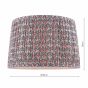 Joules Folly Multi Coloured Cotton Tapered Drum Shade 40cm