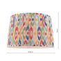Joules Folly Multi Coloured Cotton Tapered Drum Shade 40cm