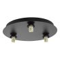 Foley 3 Light Flush Matt Black Fitting Only