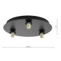 Foley 3 Light Flush Matt Black Fitting Only