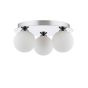 Foley 3 Light Flush Polished Chrome With Opal Glass