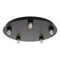 Foley 5 Light Flush Matt Black Fitting Only
