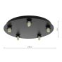 Foley 5 Light Flush Matt Black Fitting Only
