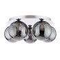 Foley 5 Light Flush Polished Chrome With Smoked Dimpled Glass