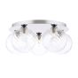 Foley 5 Light Flush Polished Chrome and Glass