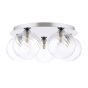 Foley 5 Light Flush Polished Chrome and Glass