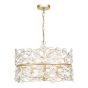 Fonda 3 Light Pendant Satin Gold and Glass