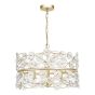 Fonda 3 Light Pendant Satin Gold and Glass