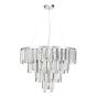 Fuentes 5 Light Pendant Polished Chrome and Crystal