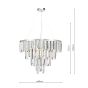 Fuentes 5 Light Pendant Polished Chrome and Crystal