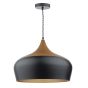 Gaucho 1 Light Pendant Black Large