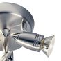 Gemini 3 Light Plate Spotlight Satin Chrome (Multipack)