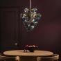 Genoa 8 Light Pendant Natural Brass and Smoked Glass