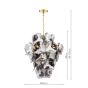 Genoa 8 Light Pendant Natural Brass and Smoked Glass